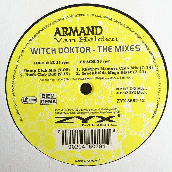 Armand Van Helden : Witch Doktor (The Mixes) (12", Yel)