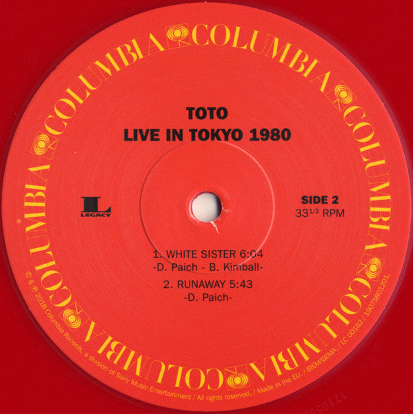 Toto : Live In Tokyo 1980 (12", EP, RSD, Red)