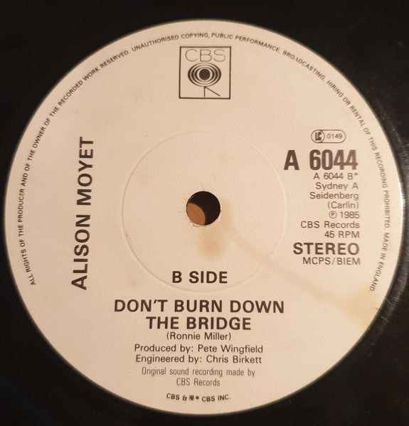 Alison Moyet : That Ole Devil Called Love (7", Single, Dam)