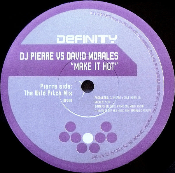 DJ Pierre vs. David Morales : Make It Hot (12")