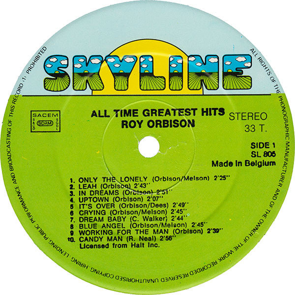 Roy Orbison : All-Time Greatest Hits (LP, Comp)
