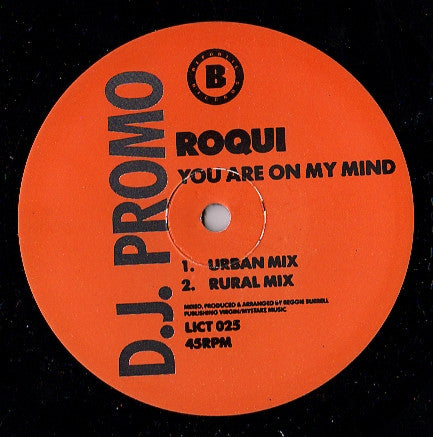 Roqui : You Are On My Mind (12", Promo)