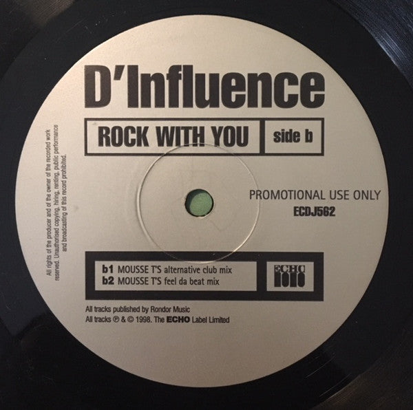 D'Influence : Rock With You (12", Promo)