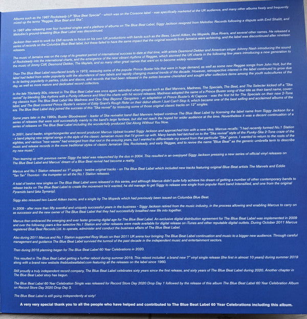 Various : Blue Beat Is Back In Town - The Sixty Year Celebration Album 1960 - 2020 (LP, Comp, Ltd, Blu)