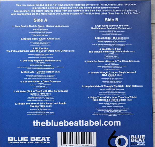 Various : Blue Beat Is Back In Town - The Sixty Year Celebration Album 1960 - 2020 (LP, Comp, Ltd, Blu)