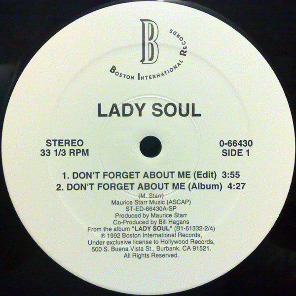 Lady Soul : Don't Forget About Me (12")