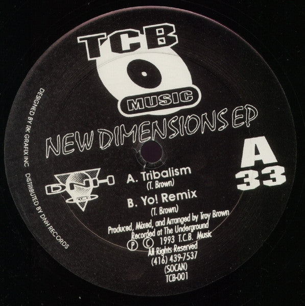 Troy Brown : New Dimensions EP (12", EP)
