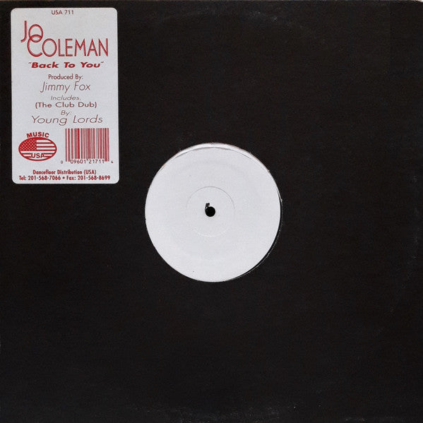 Jo Coleman : Back To You (12", W/Lbl)