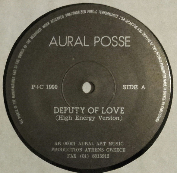 Aural Posse : Deputy Of Love (12", Single)