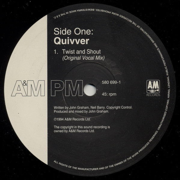 Quivver : Twist + Shout (12", Single)