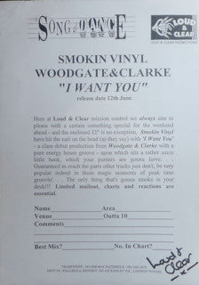 Woodgate and Clarke : I Want You (12", Promo, W/Lbl, Sta)