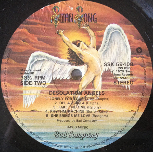 Bad Company (3) : Desolation Angels (LP, Album, Gat)