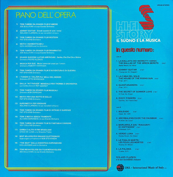 Roland Clapson E Le Sue Incredibili Chitarre : Johnny Guitar - 12 Grandi Successi Di Tutti I Tempi (LP)