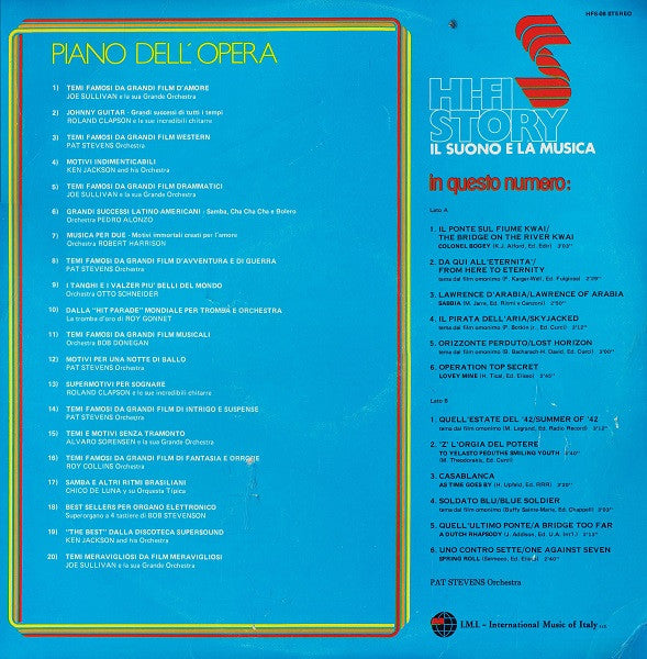 Pat Stevens Orchestra : 12 Temi Famosi Da Grandi Film Di Guerra E D'Avventura (LP)