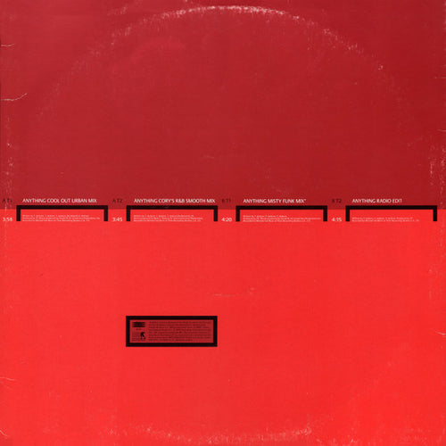 3T : Anything (Remixed) (12", Maxi, Promo)