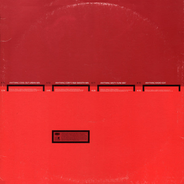 3T : Anything (Remixed) (12", Maxi, Promo)