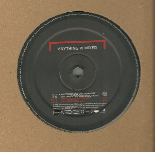 3T : Anything (Remixed) (12", Maxi, Promo)