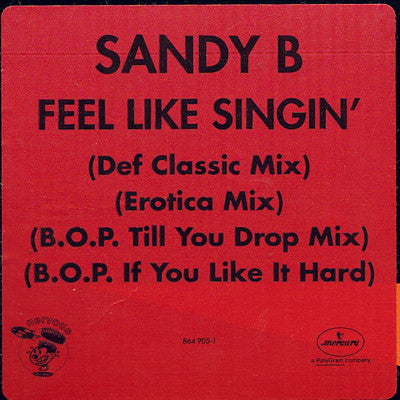 Sandy B : Feel Like Singin' (12")