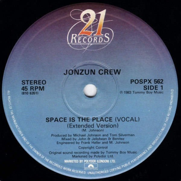 The Jonzun Crew : Space Is The Place (12")