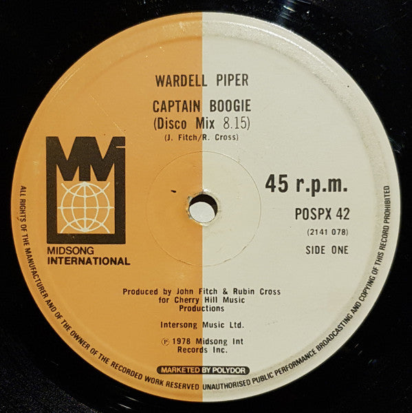 Wardell Piper : Captain Boogie (12")