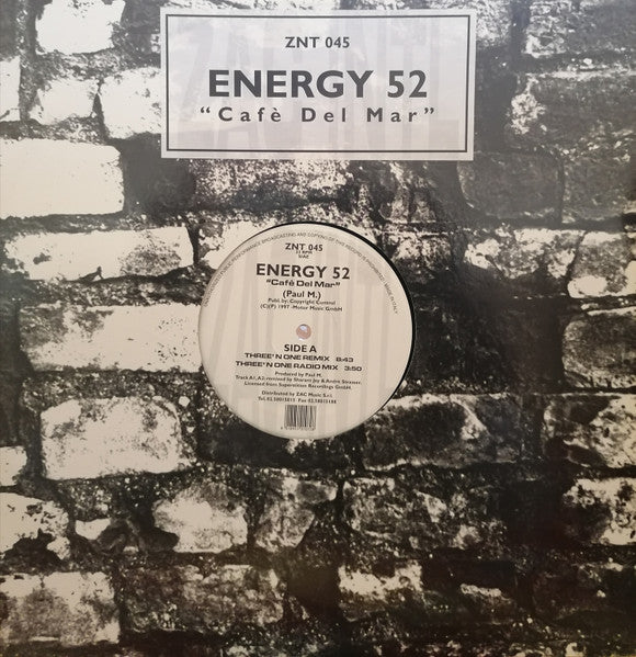 Energy 52 : Café Del Mar (12", Pic)