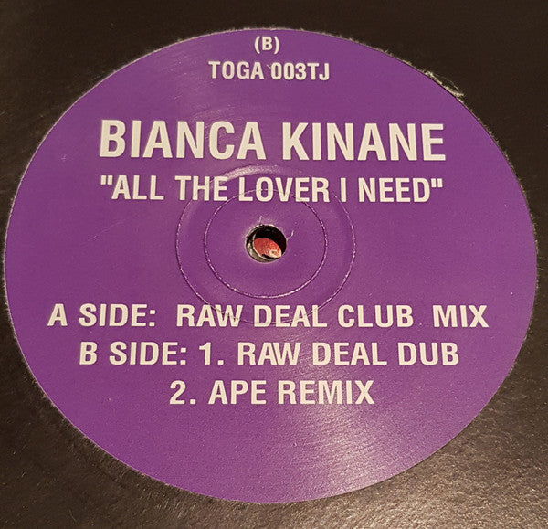 Bianca Kinane : All The Lover I Need (12", Promo)