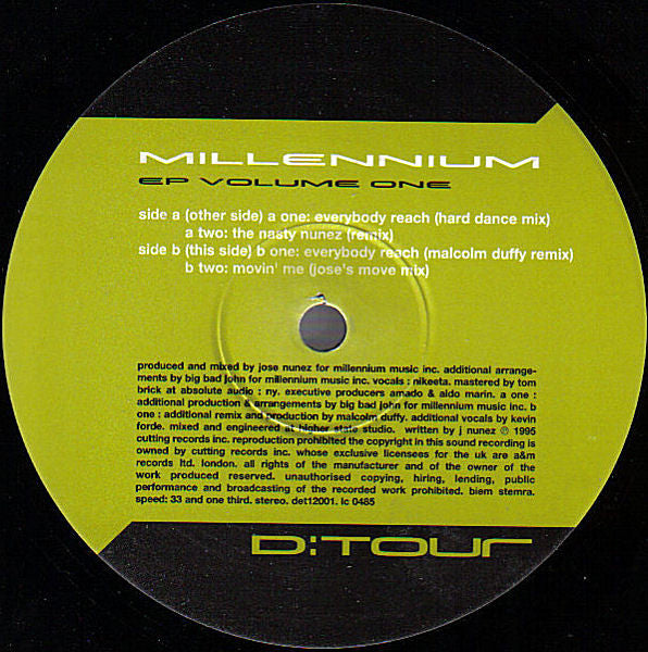 Millenium : EP Volume One (12", EP)