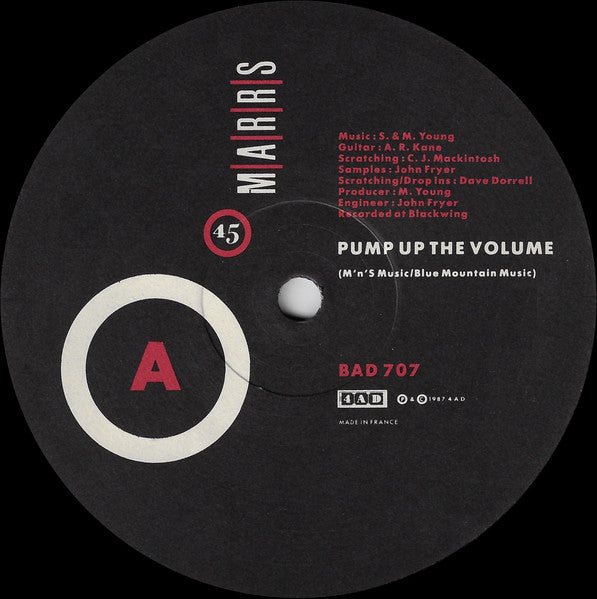 M|A|R|R|S : Pump Up The Volume (12", Single, Col)