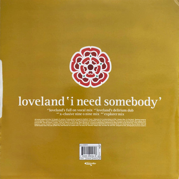 Loveland Featuring Rachel McFarlane : I Need Somebody (12")