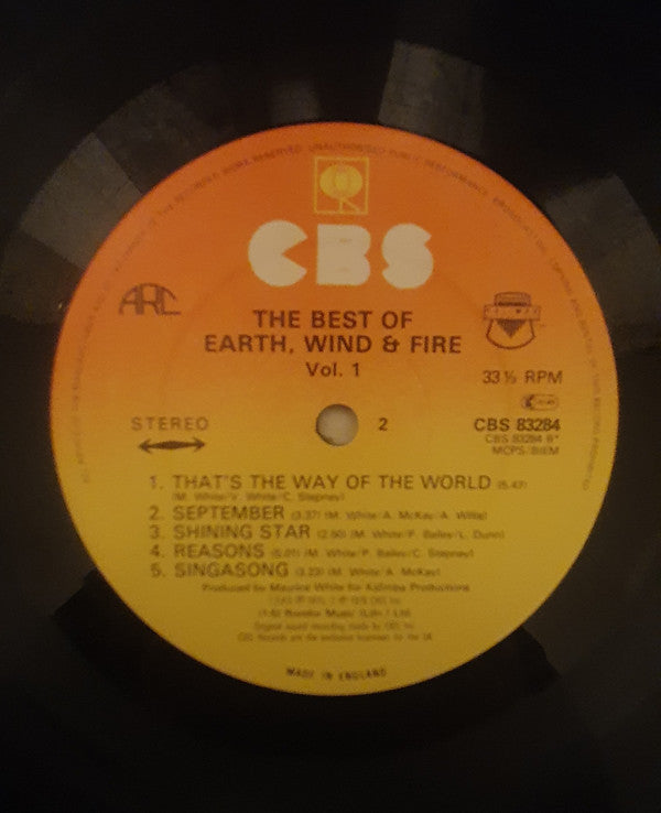 Earth, Wind & Fire : The Best of Earth, Wind & Fire Vol. 1 (LP, Comp, Gat)