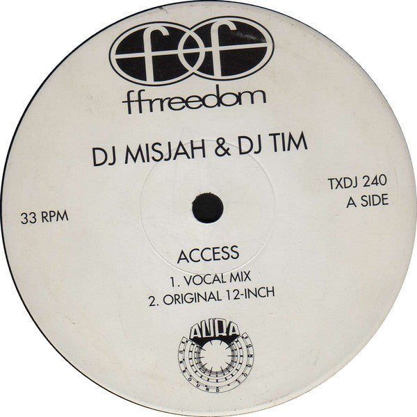DJ Misjah & DJ Tim : Access (12", Promo)