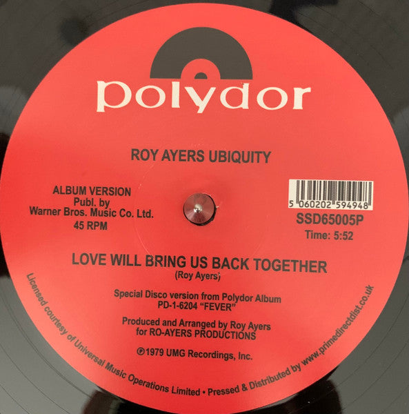 Roy Ayers Ubiquity : Running Away / Love Will Bring Us Back Together (12", RE)