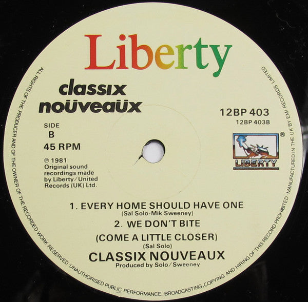 Classix Nouveaux : Inside Outside (12", Single)