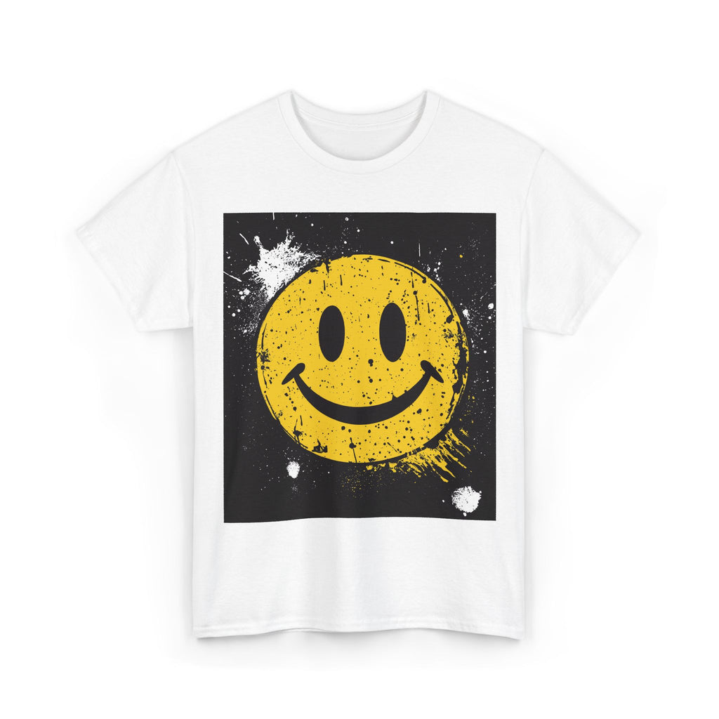Smiley Culture in White - Unisex Heavy Cotton Tee