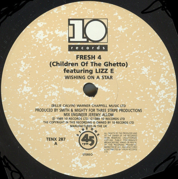 Fresh 4 (Children Of The Ghetto)* Featuring Lizz.E* : Wishing On A Star (12", Single)