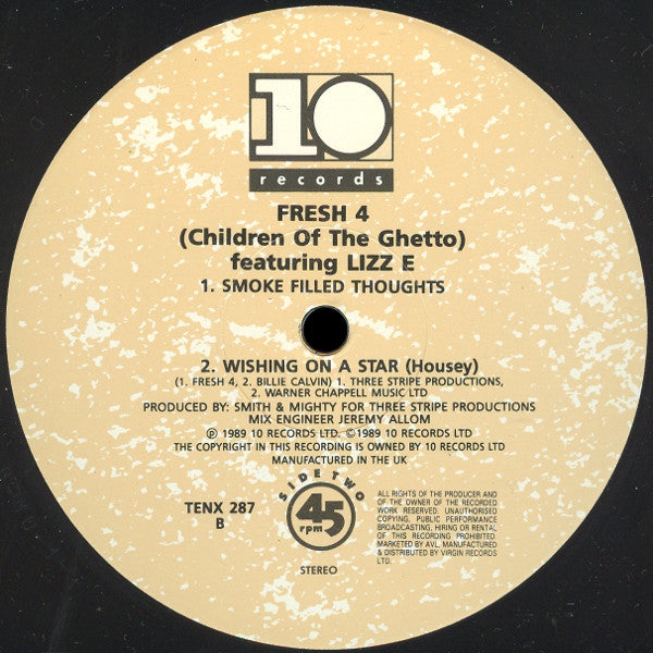 Fresh 4 (Children Of The Ghetto)* Featuring Lizz.E* : Wishing On A Star (12", Single)