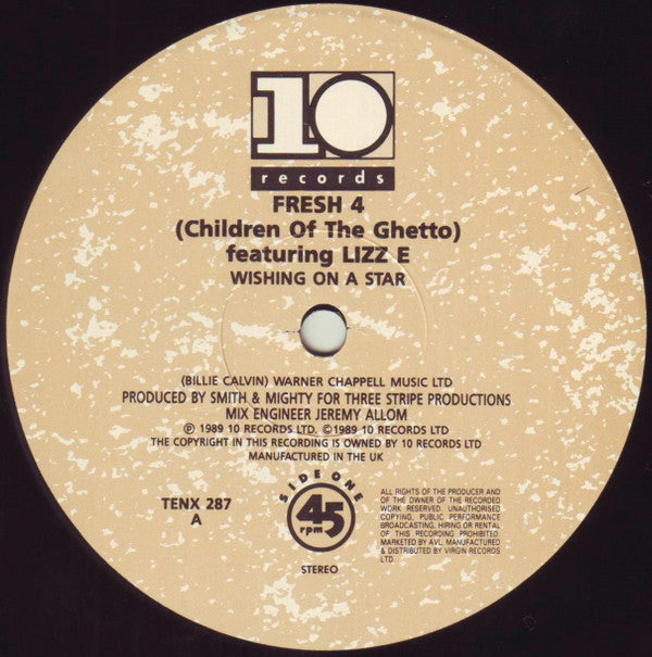 Fresh 4 (Children Of The Ghetto)* Featuring Lizz.E* : Wishing On A Star (12", Single)