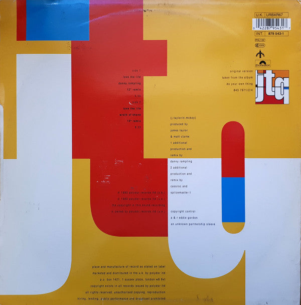 The James Taylor Quartet : Love The Life (Rampling Remix) (12")