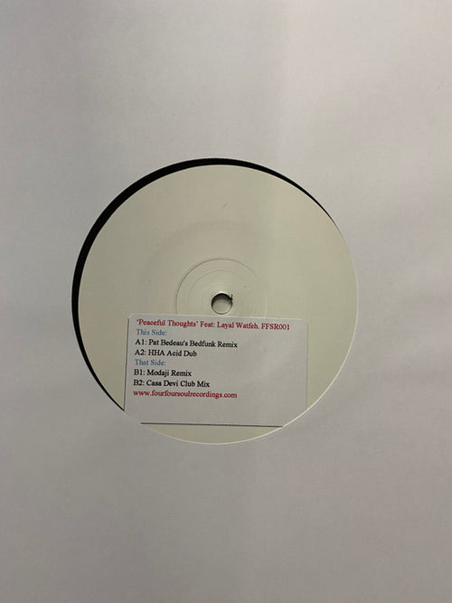 Casa Devi Feat. Layal Watfeh : Peaceful Thoughts (12", Single, W/Lbl)