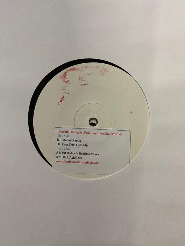 Casa Devi Feat. Layal Watfeh : Peaceful Thoughts (12", Single, W/Lbl)