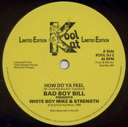 Bad Boy Bill Presents White Boy Mike & Strength : How Do Ya Feel (12", Ltd)