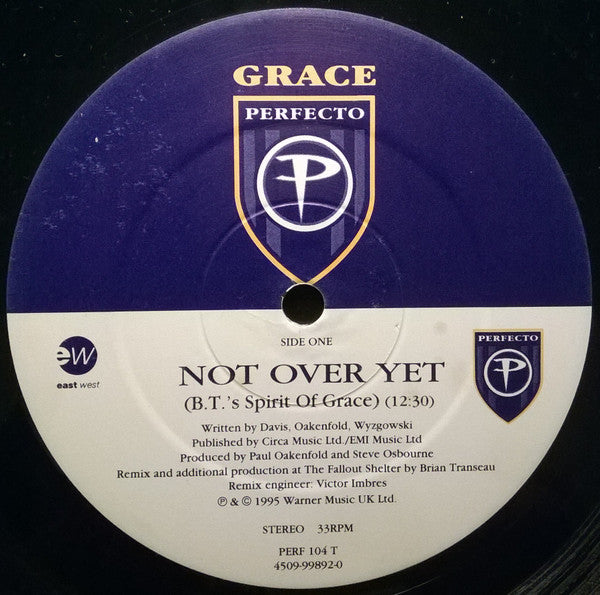 Grace : Not Over Yet (B.T. Remixes) (12")
