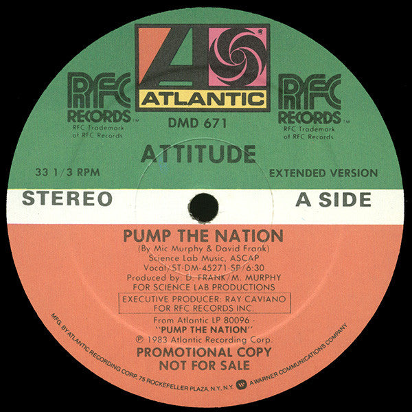Attitude : Pump The Nation (12", Promo)