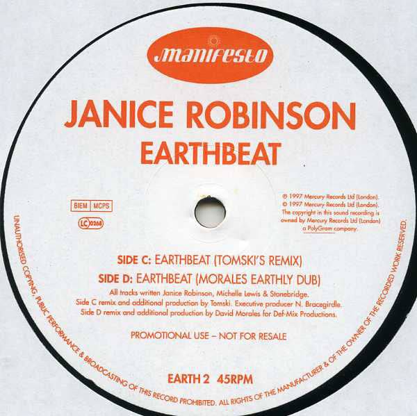 Janice Robinson : Earthbeat (2x12", Promo)