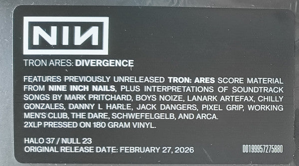 Nine Inch Nails : Tron Ares: Divergence (2xLP, 180)