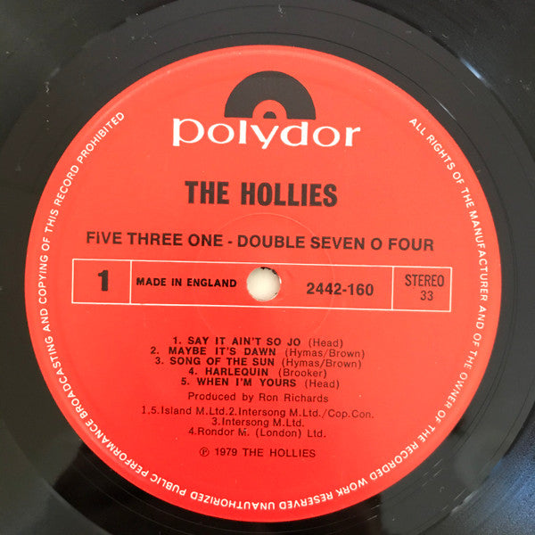 The Hollies : Five Three One - Double Seven O Four (LP, Album)