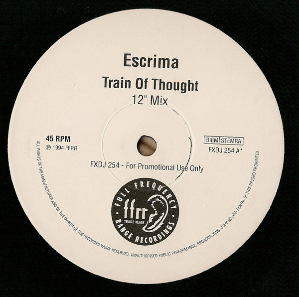 Escrima : Train Of Thought (12", Promo)
