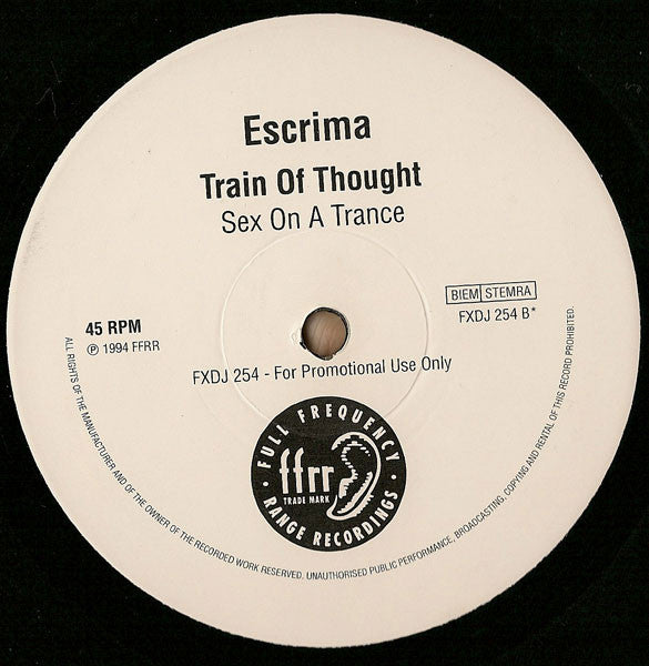 Escrima : Train Of Thought (12", Promo)