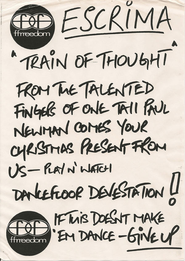 Escrima : Train Of Thought (12", Promo)
