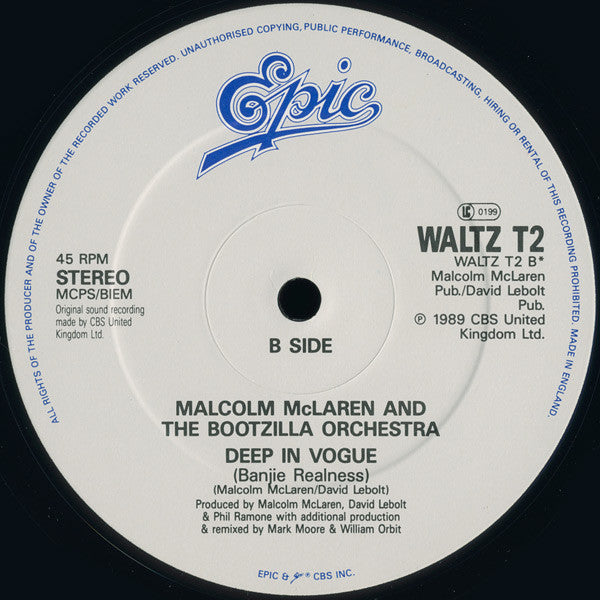 Malcolm McLaren And The Bootzilla Orchestra : Waltz Darling (12", Single)